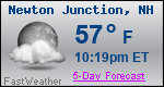 Weather Forecast for Newton Junction, NH