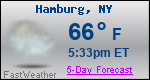 Weather Forecast for Hamburg, NY
