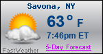 Weather Forecast for Savona, NY
