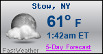 Weather Forecast for Stow, NY