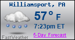 Weather Forecast for Williamsport, PA