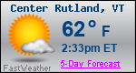 Weather Forecast for Center Rutland, VT