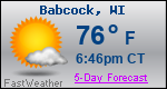 Weather Forecast for Babcock, WI