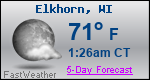 Weather Forecast for Elkhorn, WI
