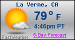 Weather Forecast for La Verne, CA