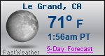 Weather Forecast for Le Grand, CA