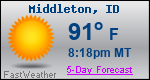 Weather Forecast for Middleton, ID