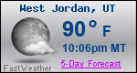 Weather Forecast for West Jordan, UT