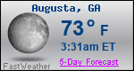 Weather Forecast for Augusta, GA