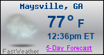 Weather Forecast for Maysville, GA