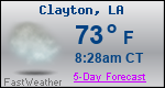Weather Forecast for Clayton, LA