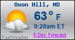 Weather Forecast for Oxon Hill, MD