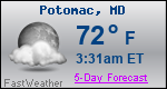 Weather Forecast for Potomac, MD