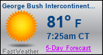 Weather Forecast for George Bush Intercontinental/Houston Airport, TX