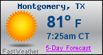 Weather Forecast for Montgomery, TX