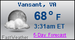 Weather Forecast for Vansant, VA