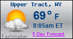 Weather Forecast for Upper Tract, WV