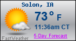 Weather Forecast for Solon, IA
