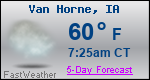 Weather Forecast for Van Horne, IA