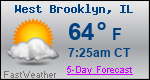 Weather Forecast for West Brooklyn, IL
