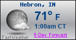 Weather Forecast for Hebron, IN