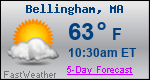 Weather Forecast for Bellingham, MA