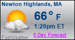 Weather Forecast for Newton Highlands, MA