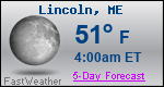 Weather Forecast for Lincoln, ME