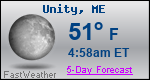 Weather Forecast for Unity, ME