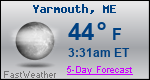 Weather Forecast for Yarmouth, ME