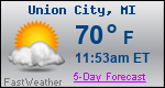 Weather Forecast for Union City, MI