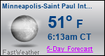 Weather Forecast for Minneapolis-Saint Paul International Airport, MN