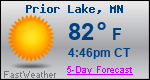 Weather Forecast for Prior Lake, MN