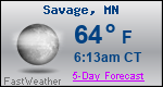 Weather Forecast for Savage, MN