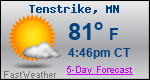 Weather Forecast for Tenstrike, MN