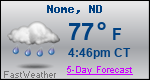 Weather Forecast for Nome, ND