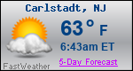 Weather Forecast for Carlstadt, NJ