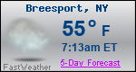 Weather Forecast for Breesport, NY