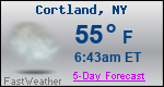Weather Forecast for Cortland, NY