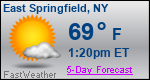Weather Forecast for East Springfield, NY