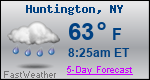 Weather Forecast for Huntington, NY