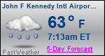 Weather Forecast for John F Kennedy International Airport, NY