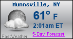 Weather Forecast for Munnsville, NY