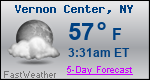 Weather Forecast for Vernon Center, NY