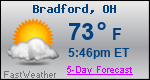 Weather Forecast for Bradford, OH