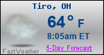 Weather Forecast for Tiro, OH
