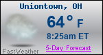 Weather Forecast for Uniontown, OH
