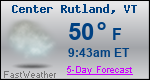 Weather Forecast for Center Rutland, VT