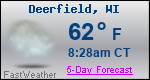 Weather Forecast for Deerfield, WI