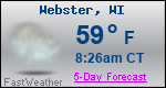 Weather Forecast for Webster, WI